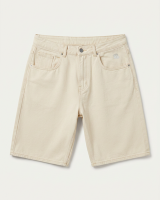 Beige shorts on a white background
