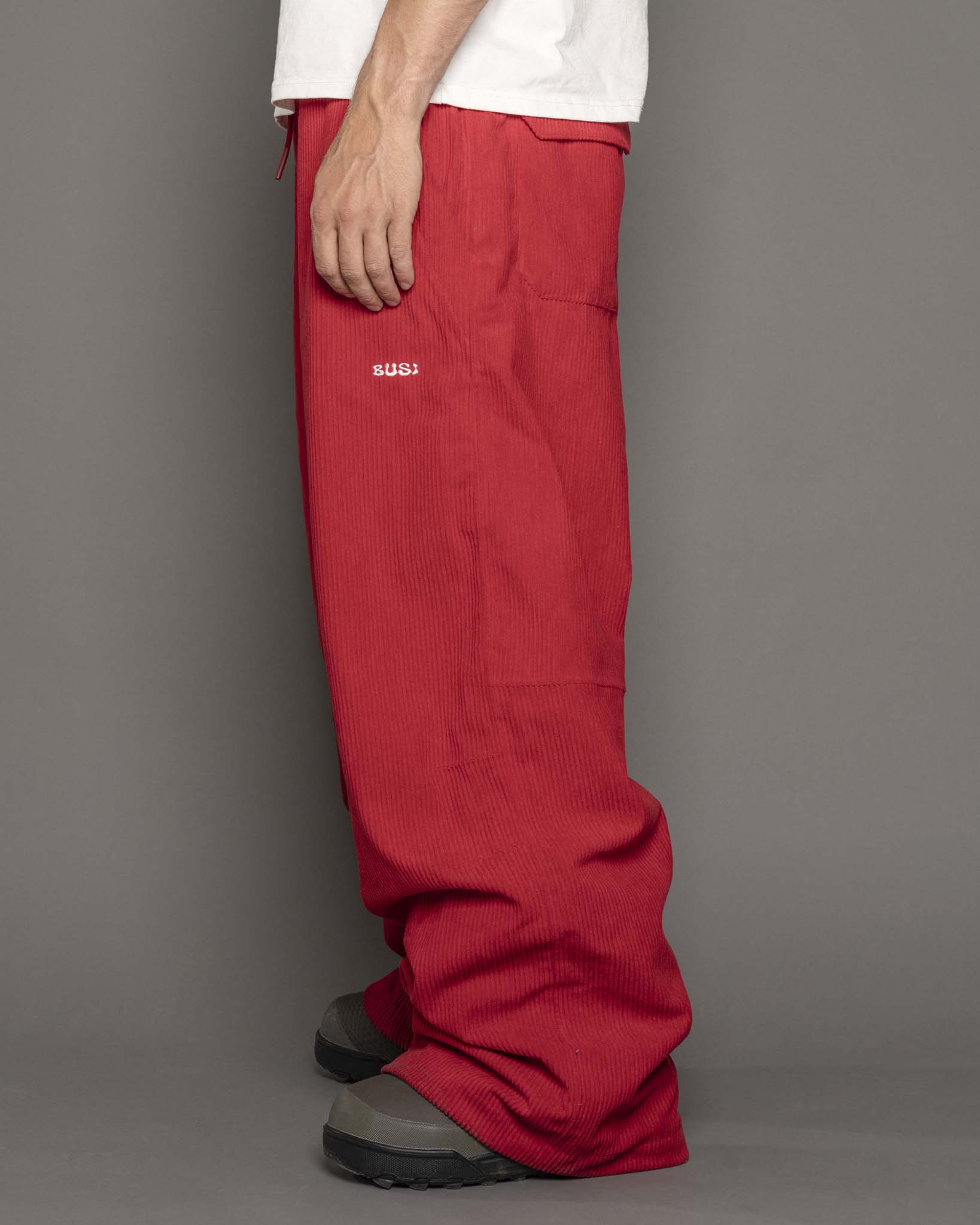 Biggie Cord Pant Red – Corduroy Ski Pants | BUSI