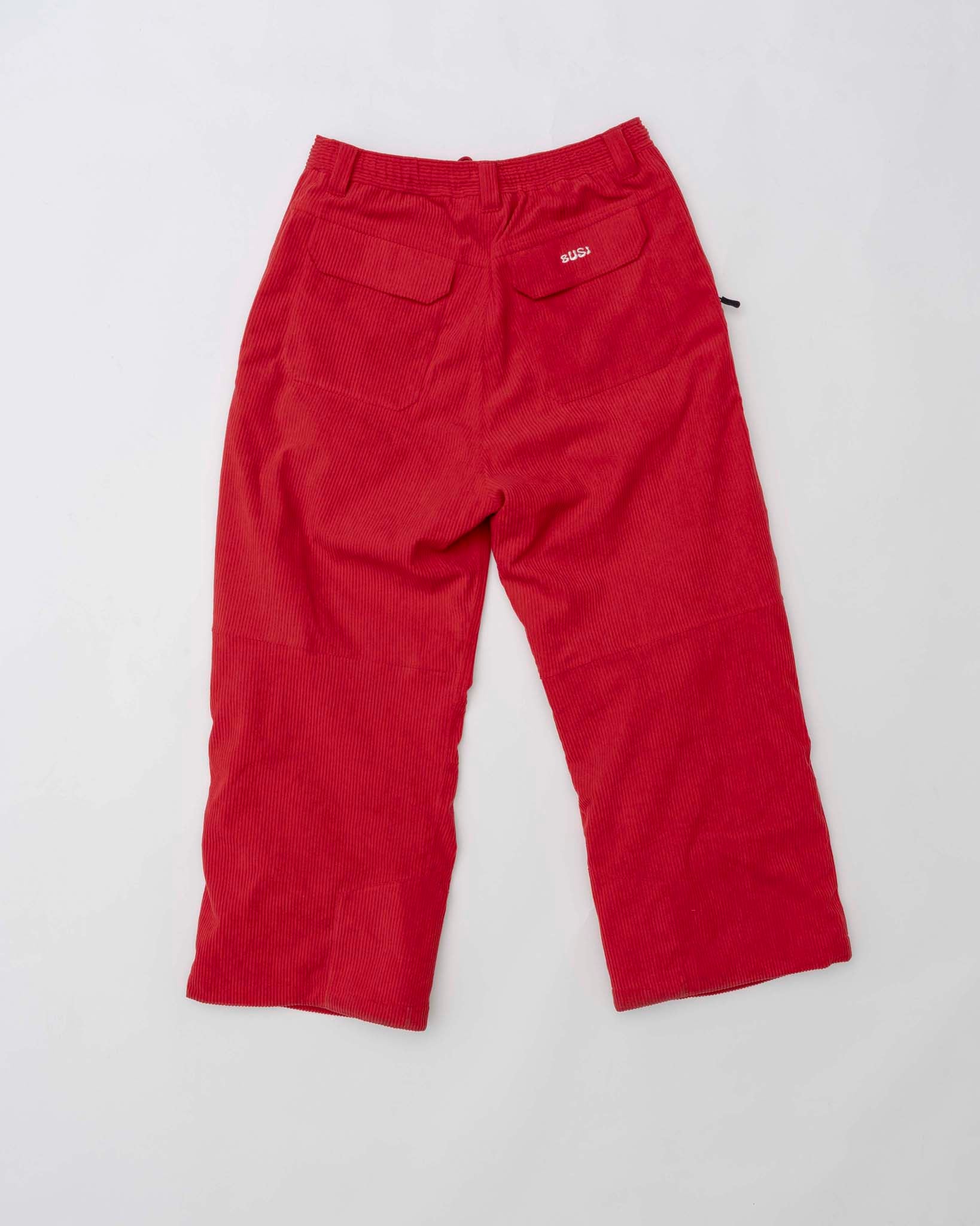Biggie Cord Pant Red – Corduroy Ski Pants | BUSI
