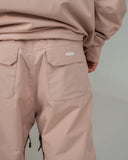 BUSI Biggie Pant Dusty Pink snowboard and ski pants, back pocket detail