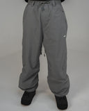 BUSI Biggie Pant Steel Grey snowboard and ski pants, front view on model