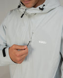 BUSI Core Jacket Light Grey snowboard and ski jacket, chest zip detail