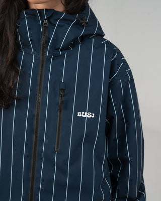 BUSI Core Jacket Pinstripe snowboard and ski jacket, chest pocket and logo detail