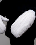 BUSI Skeleton Gloves White snowboard and ski gloves, close-up